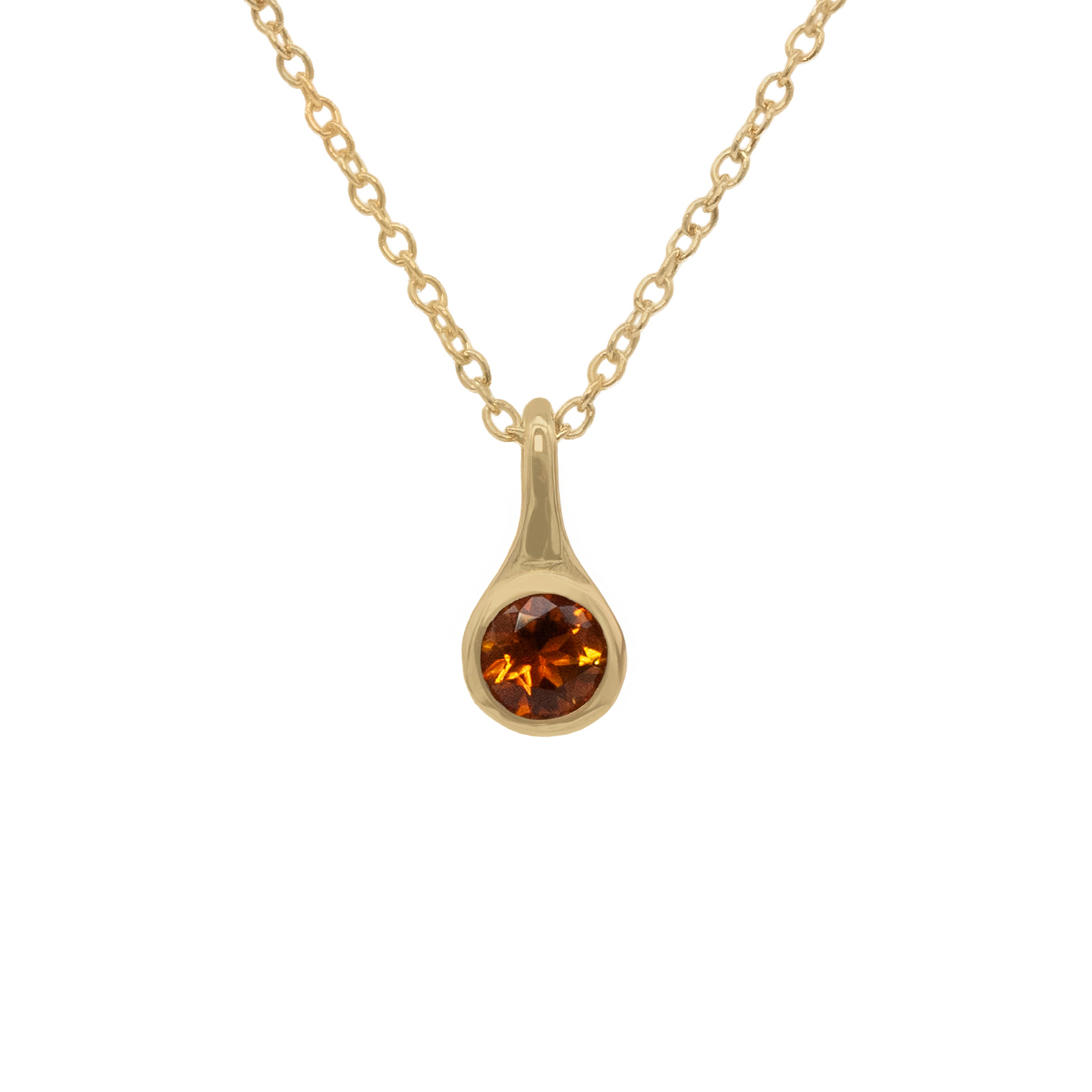 Citrine Capsule Necklace