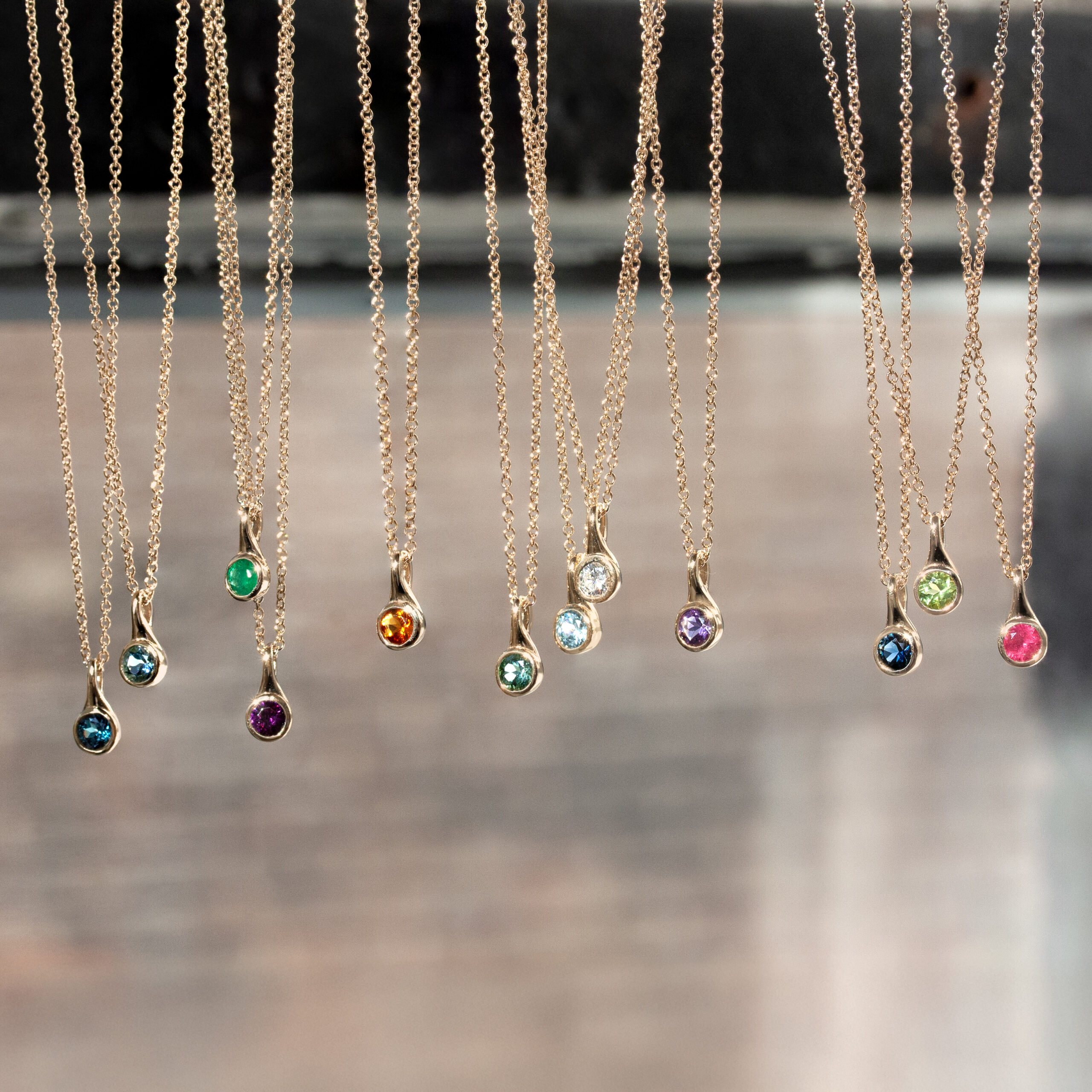 Zircon Capsule Necklace - Emily Chelsea