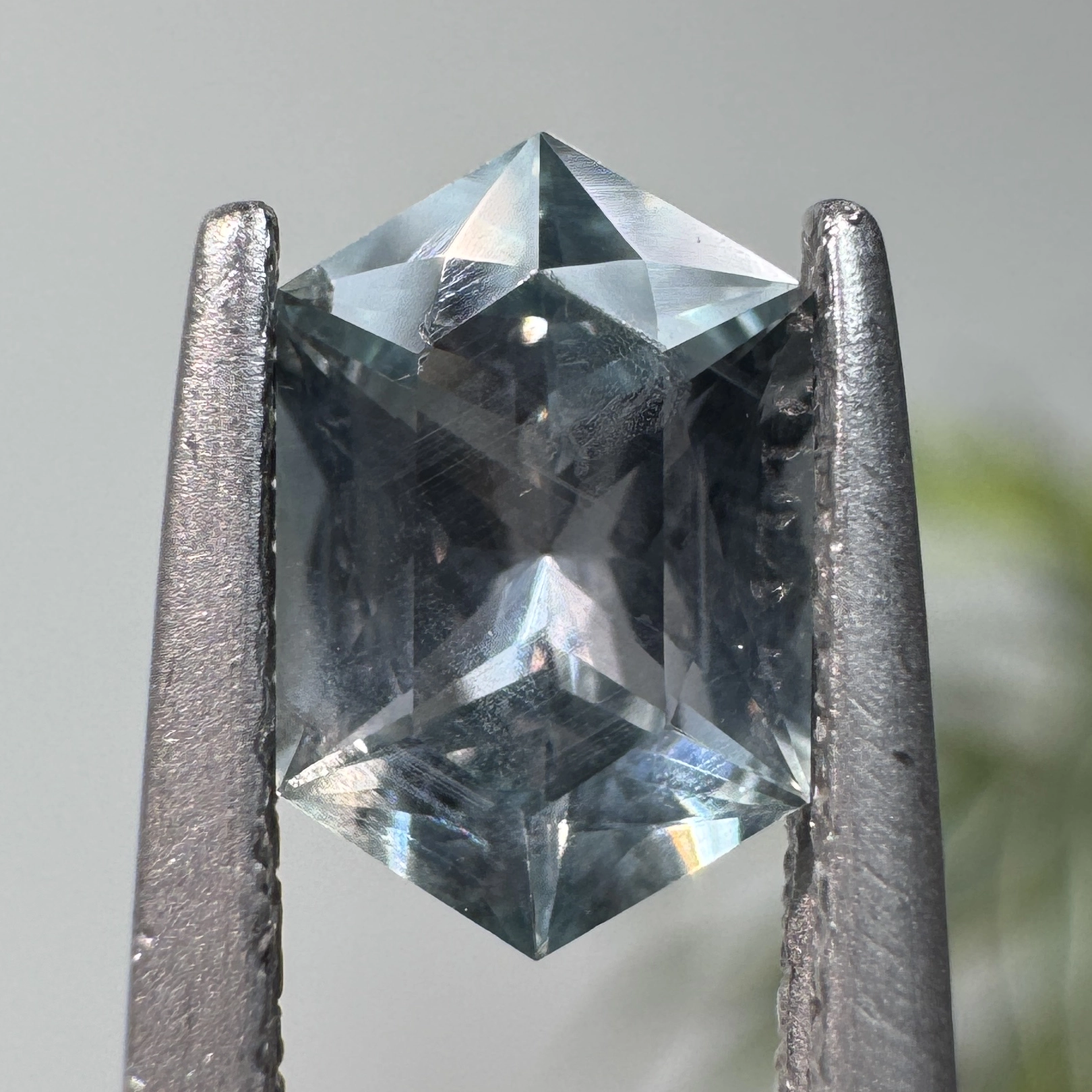 0.83ct Elongated Hex Cut Montana Sapphire