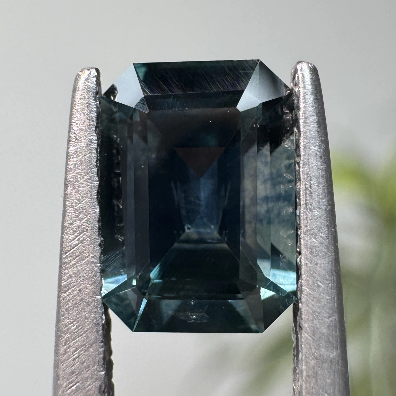 1.08ct Emerald Cut Montana Sapphire