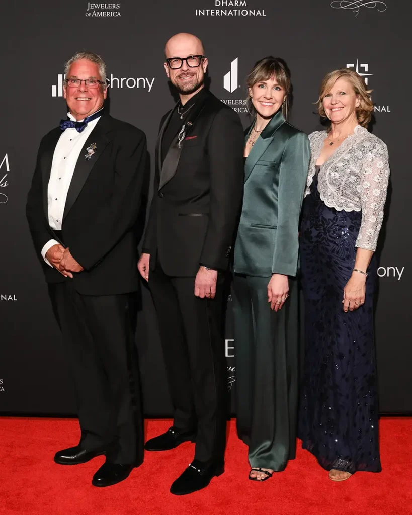 Emily Phillippy and Adrian Krawiec with Emily's parents Dave and Deb Phillippy at the Gem Awards 2026