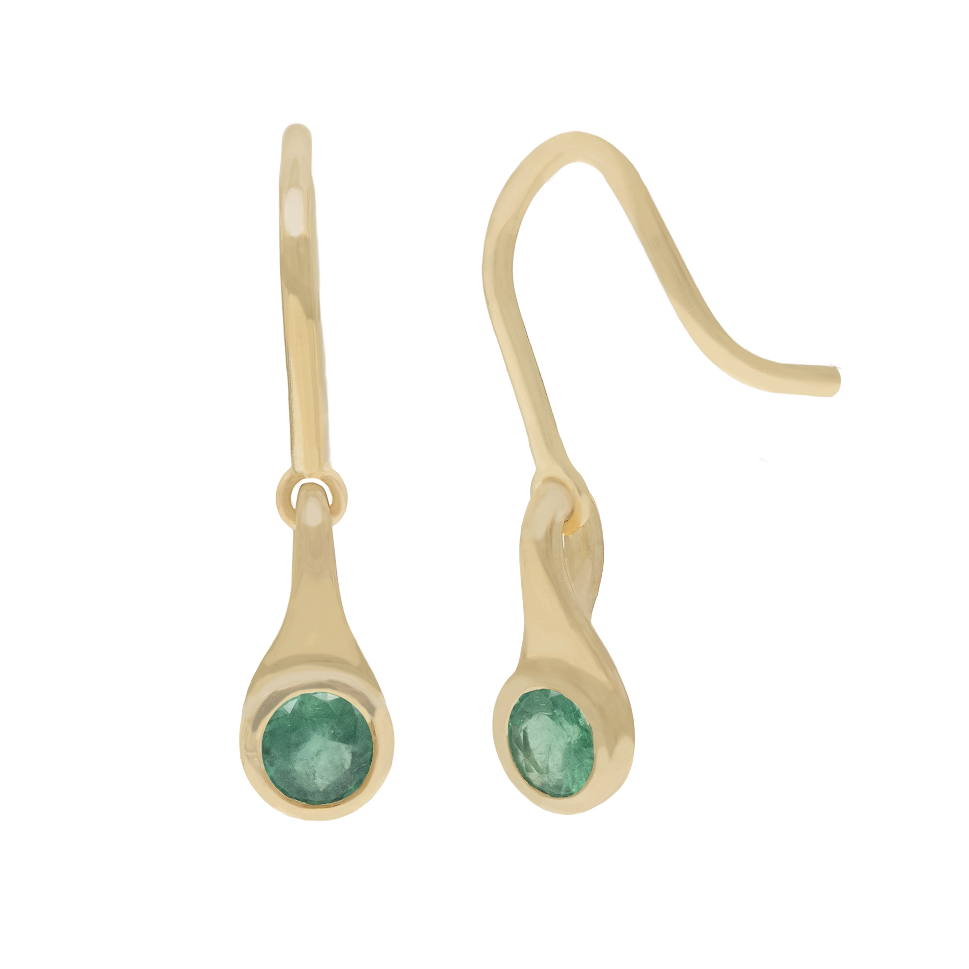 Emerald Capsule Dangle Earrings