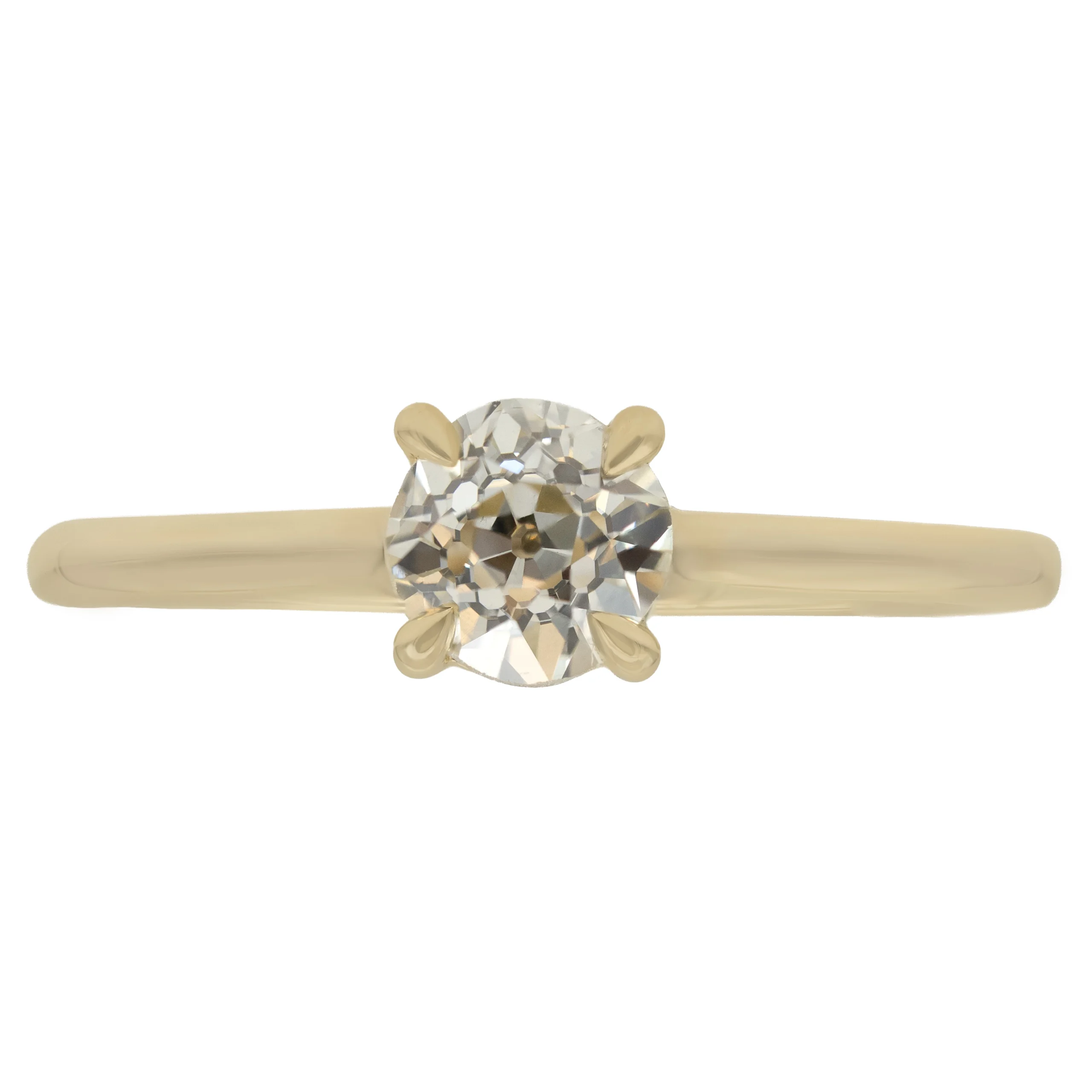 Aurelia Ring with a 0.62ct Natural Reclaimed Old European Cut Diamond