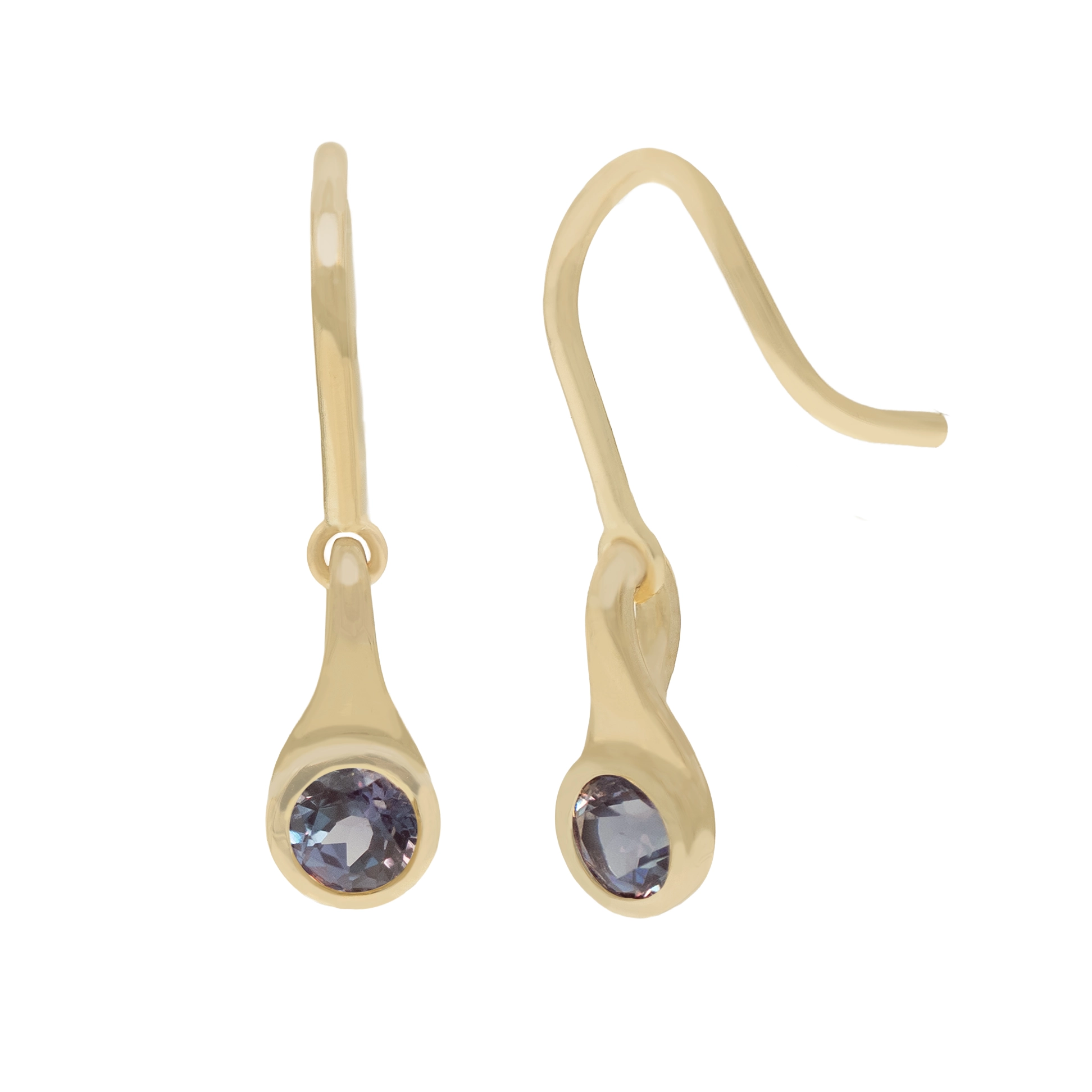 Alexandrite Capsule Dangle Earrings