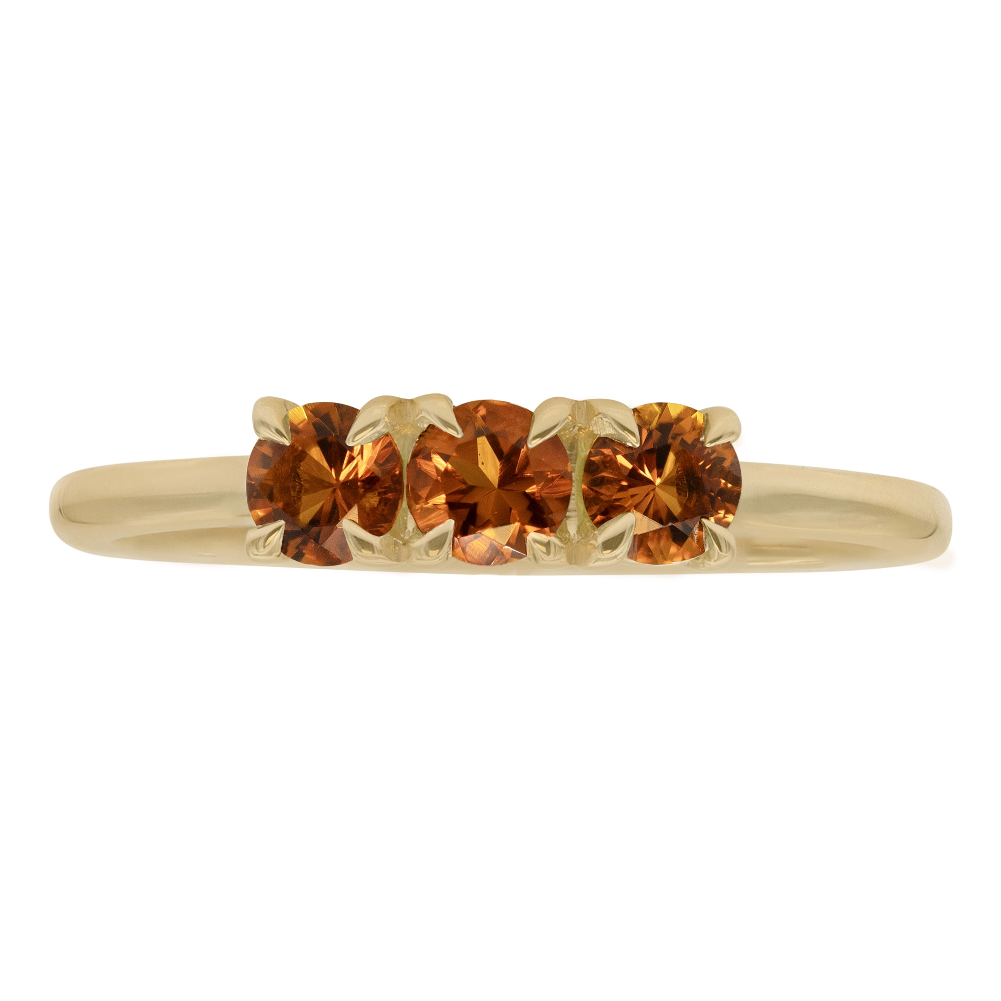 Citrine Linear Ring