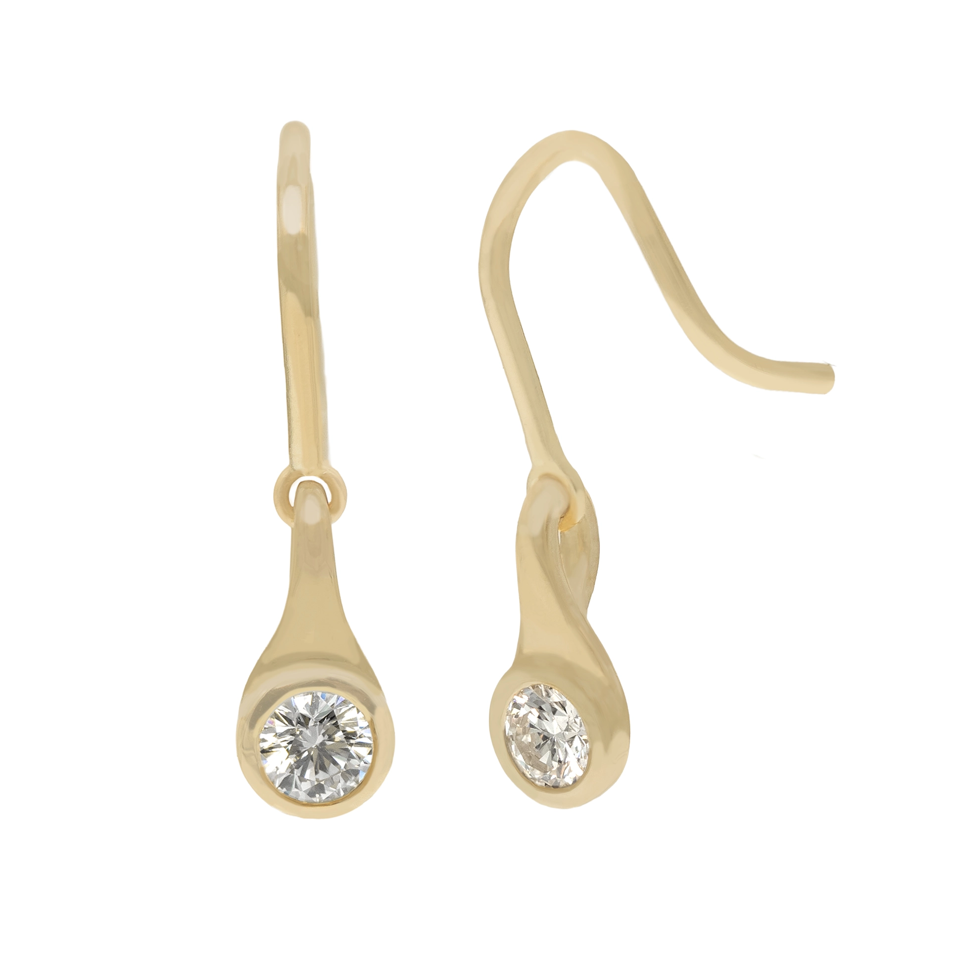 Diamond Capsule Dangle Earrings