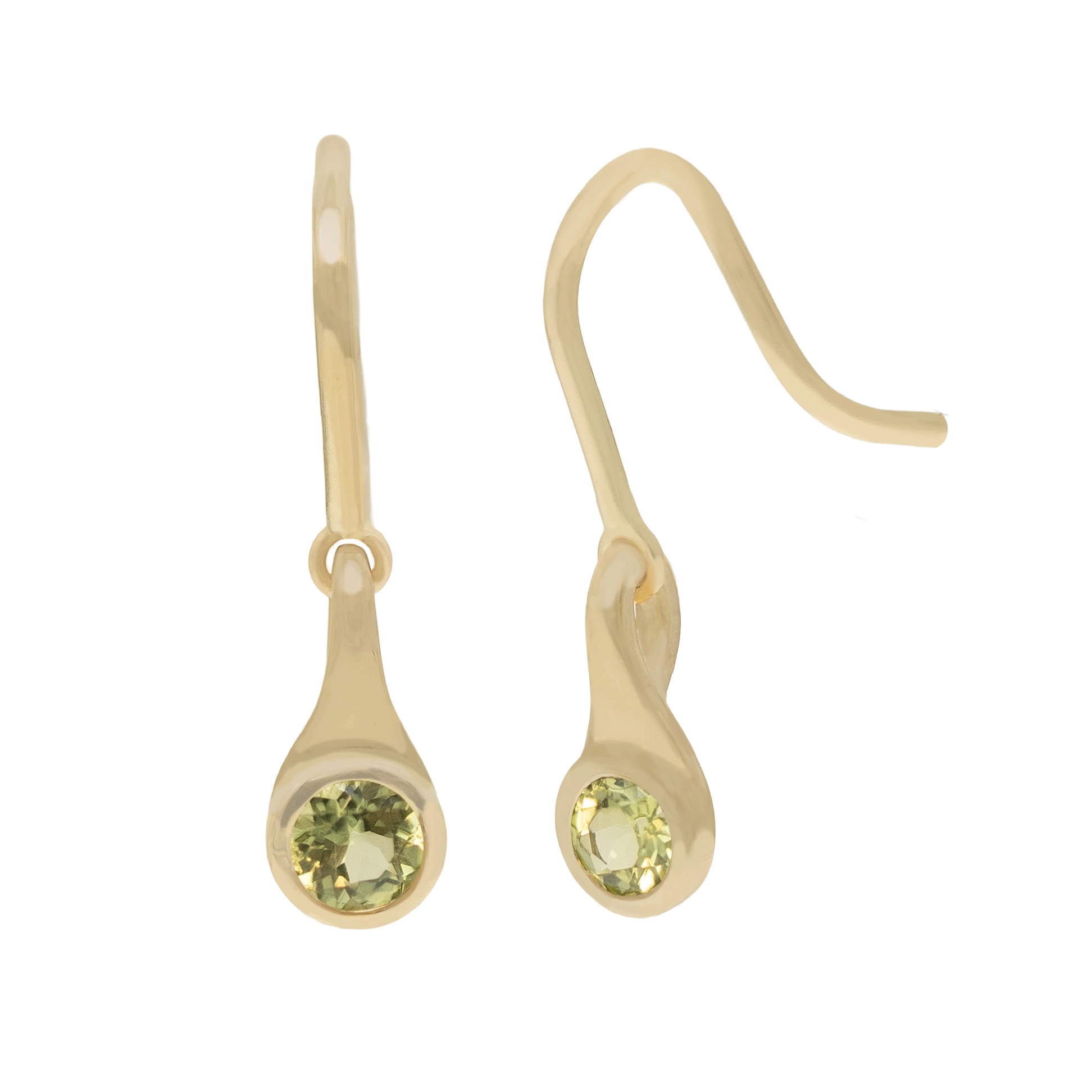Peridot Capsule Dangle Earrings