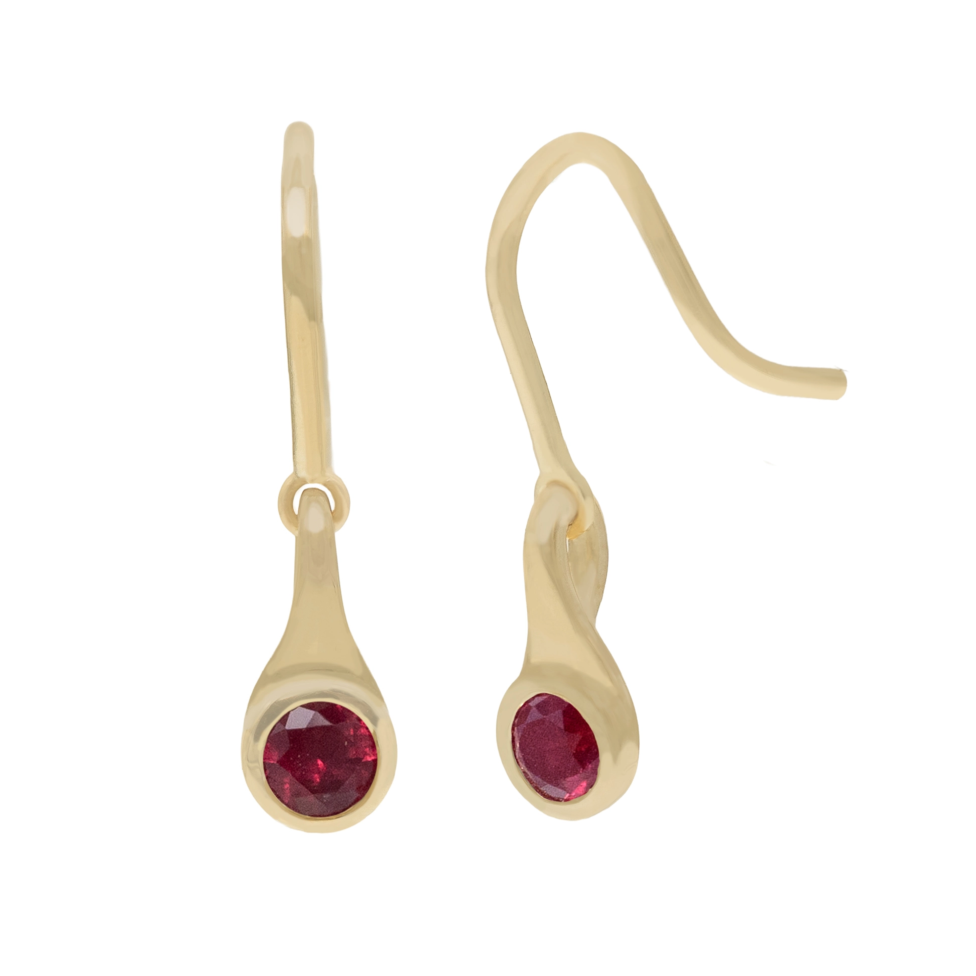 Ruby Capsule Dangle Earrings