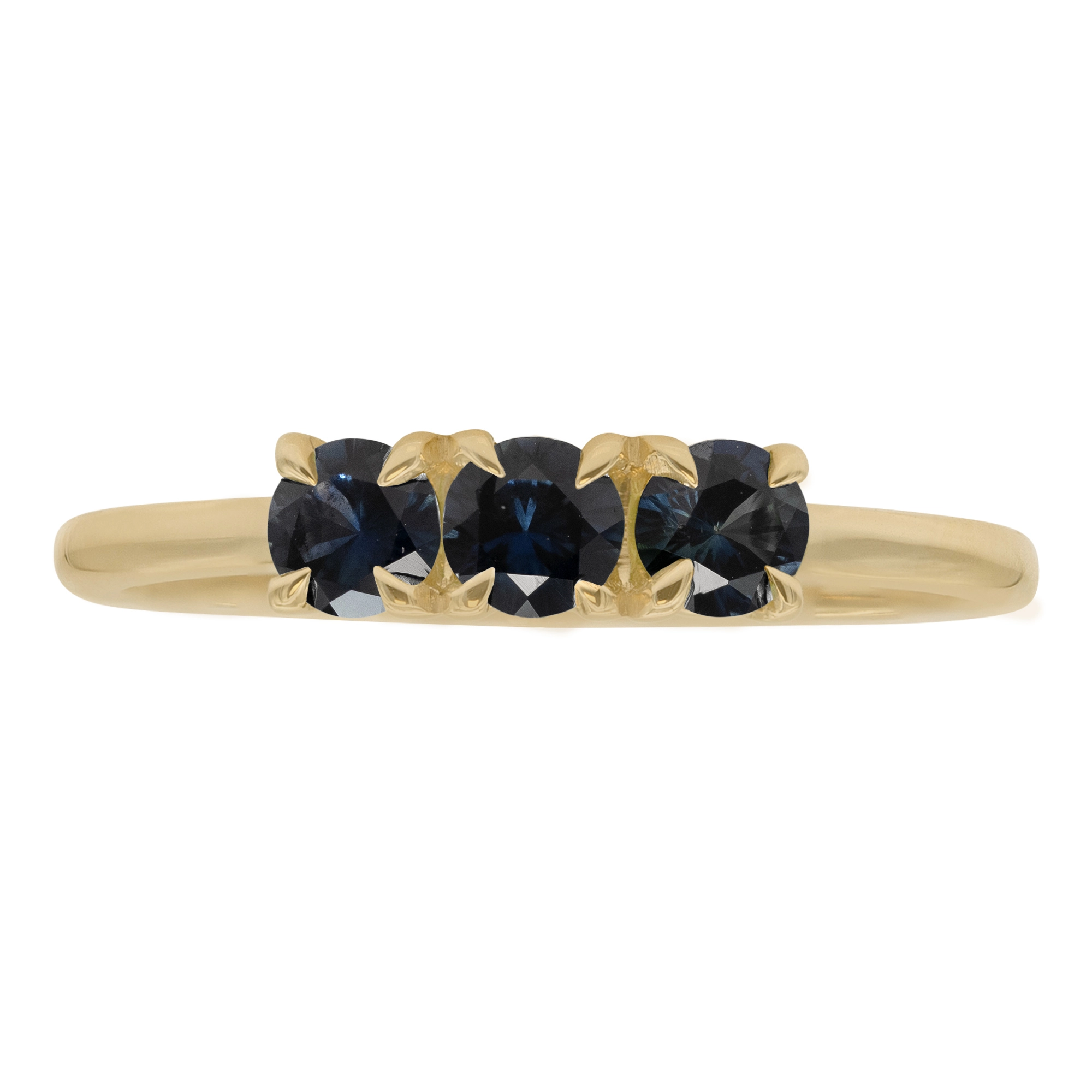 Blue Sapphire Linear Ring