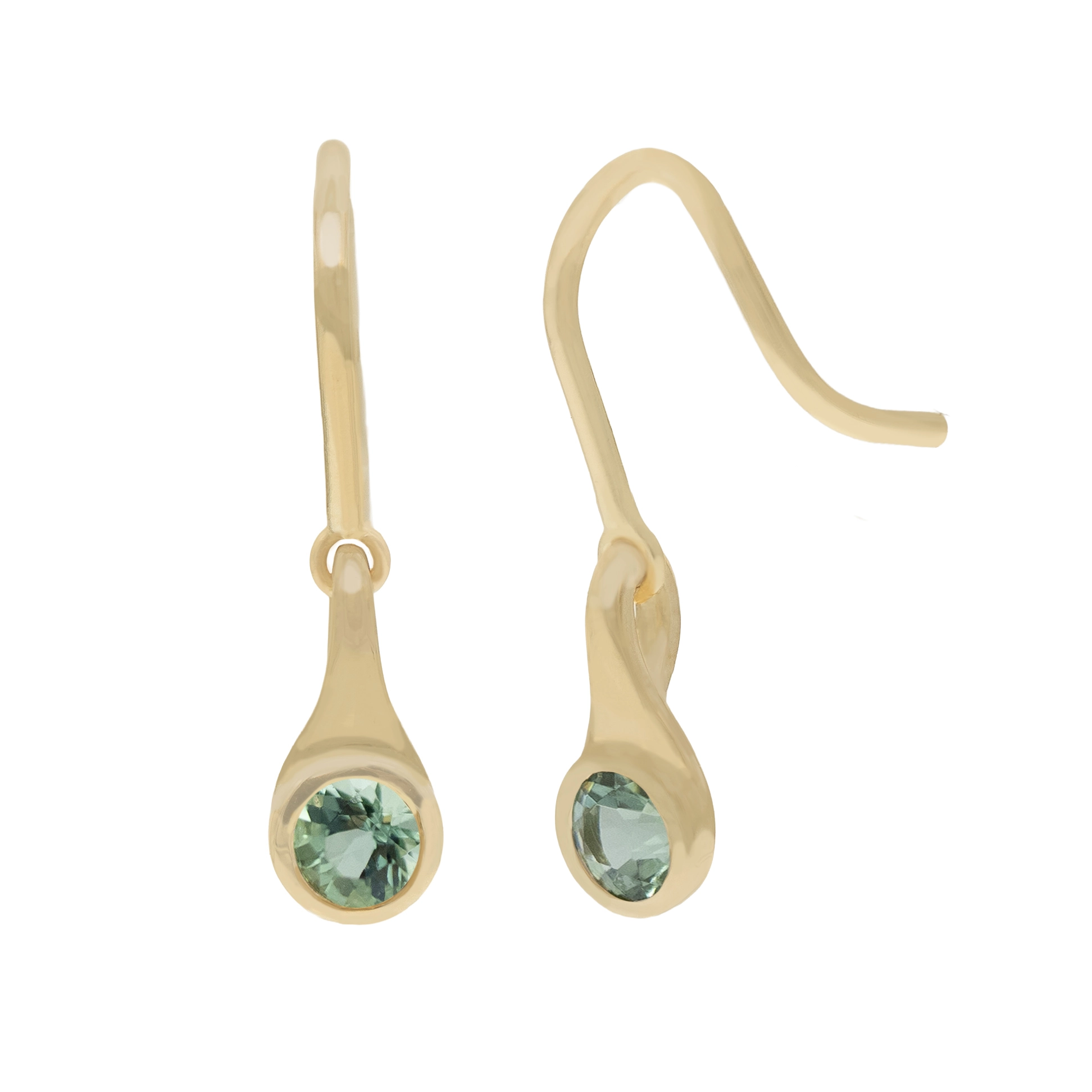 Tourmaline Capsule Dangle Earrings
