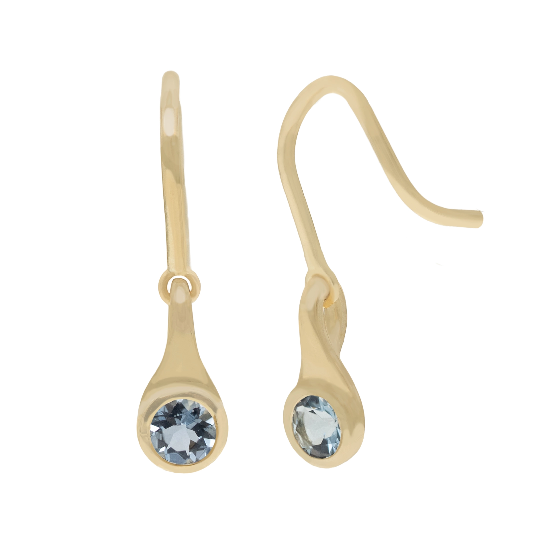 Aquamarine Capsule Dangle Earrings